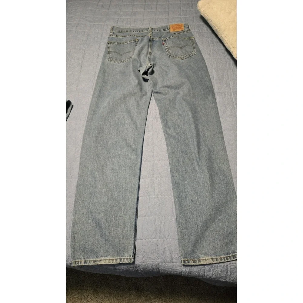 Levis 550 Mens Jeans 36x36 Relaxed Fit Light Wash Denim Classic Workwear